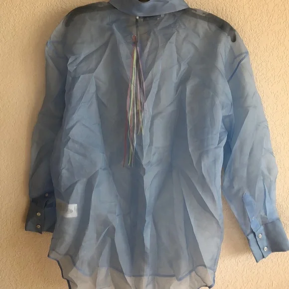 MSGM Camicia Shirt IN SKY button up top - Picture 8 of 10